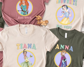 Retro Disney Princess Shirt, Disneyland Trip Tee, Magic Castle Sweatshirt, Disneyworld Princess Girls Trip Gift, Family Vacation Sweater