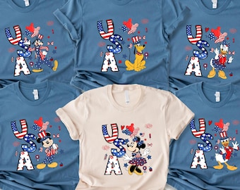 Mickey And Friends 4th July Shirt, Disney USA T-Shirt, Independence Day Sweatshirt, Disneyland Family Matching Tee, Patriotic Sweater