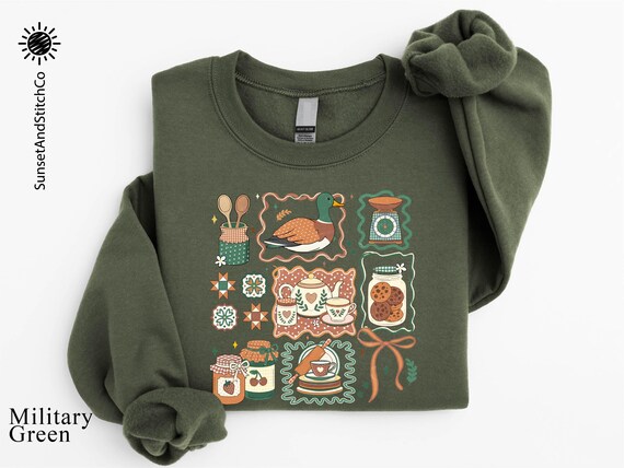 Retro Grandmacore Sweatshirt, Mallard Duck Shirt, Gift for Grandpa, Cottagecore Aesthetic Sweater, Granny Core T-Shirt