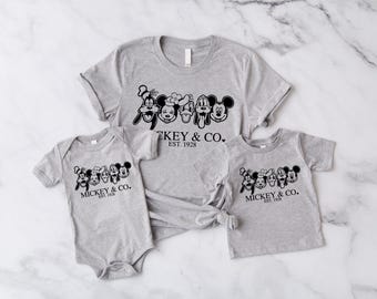 Retro Mickey and Co Shirt, Disney Sketch Characters Tee, Disney Mickey and Friends Sweatshirt, Disney Trip Shirt, Baby Onesie, Youth Toddler