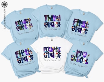 Outer Space Theme Shirt, Galaxy 5th Grade Teacher, Back To School T-Shirt, Teacher Gift, First Day of School Sweatshirt, Planet Sweater