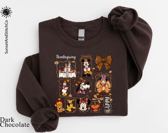 Mickey And Friends Thanksgiving Sweatshirt, Disney Thanksgiving Sweater, Happy Thanksgiving Shirt, Disney Trip T-Shirt, Fall Season Tee