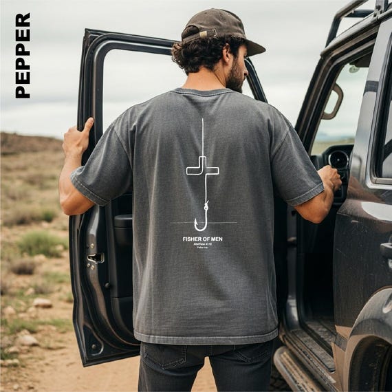Fisher Of Men Shirt, Comfort Colors Christian Fishing T-shirt, Faith Based Sweater, Religious Fisherman Gift, Bible Verse Matthew 4:19 Top