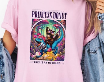 Comfort Colors Princess Donut Tee, This Is An OUTRAGE Shirt, Dungeon Crawler Carl T-Shirt, Goddammit Donut Gold Design, Vintage Mongo Top