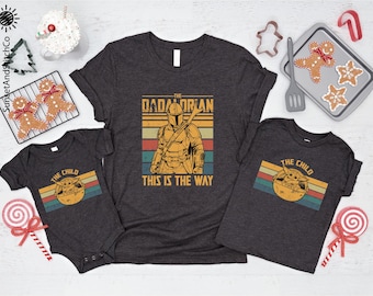 Dadalorian And The Child Matching T-Shirt Youth-Toddler-Bodysuit, Father's Day Shirt, Funny Disney Mandalorian Sweatshirt, Dad And Son Shirt