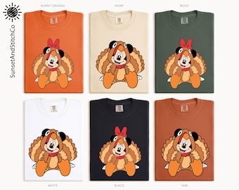 Disney Thanksgiving Shirt, Mickey And Minnie Mouse Turkey Costume Tee, Disney Matching Sweatshirt, Happy Thanksgiving Sweater