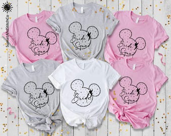 Disney Bridal Party Shirt, Disney Magical World T-Shirt, Bachelorette Sweatshirt, Bride-Bride Squad Shirt, Mickey Head Bridesmaids Shirt