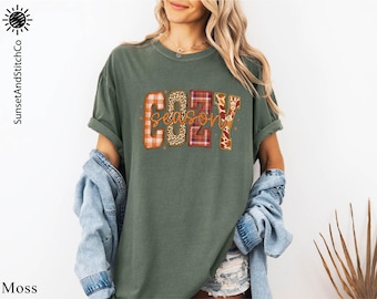 Cozy Season Shirt, Fall Vibes T-Shirt, Autumn Season Sweatshirt, Thanksgiving Gift, Pumpkin Lover Tee, Fall Comfort Colors T-Shirt