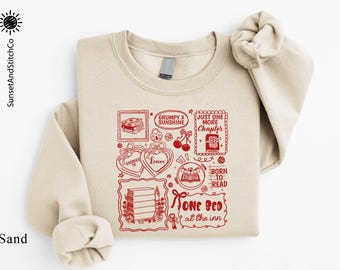 Born To Read Bookish Sweatshirt, Cute Reader Book Addict Shirt, Dark Romance Sweater, Cute Bookish T-Shirt, Gift for Her, Bookworm Tee