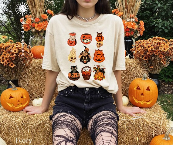 Pumpkin Halloween Shirt, Spooky Season Tee, Funny Halloween Sweatshirt, Pumpkin Sweater, Trick or Treat Tee, Comfort Colors T-Shirt