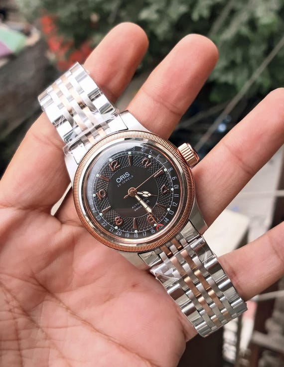 NOS Oris Pointer Date Automatic Men's Wrist Watch - image 4