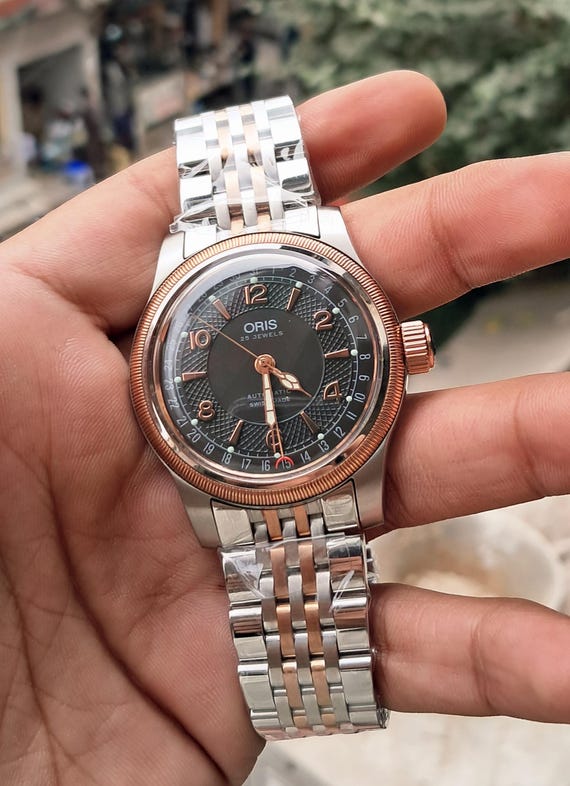 NOS Oris Pointer Date Automatic Men's Wrist Watch - image 7