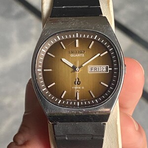 Seiko Type 2 Quartz Vintage Japan Men&#39;s Wrist Watch 7123-503B