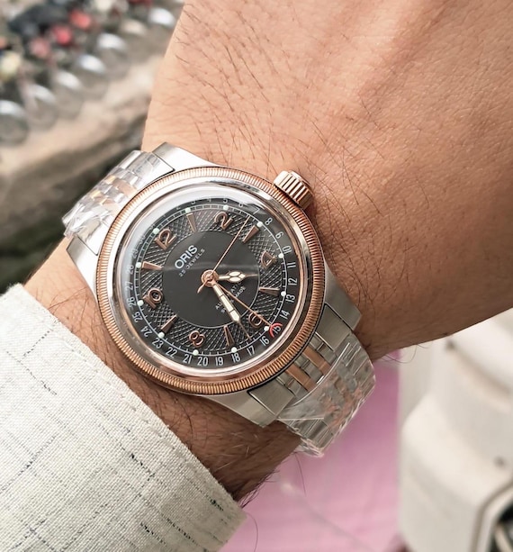 NOS Oris Pointer Date Automatic Men's Wrist Watch - image 2