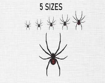 Spinne Stickdatei, Insekten Stickdatei, Maschinenstickerei (5 Grössen) (Digitaler Download)