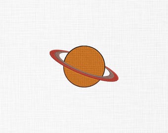Saturn Planet Embroidery Design: Universe Embroidery (5 Sizes) (Digital Download)