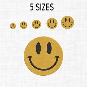 Smiley Embroidery Design Emoji Embroidery Design Smiley Emoji Embroidery Design Smile Face Embroidery Design 5 Sizes Download