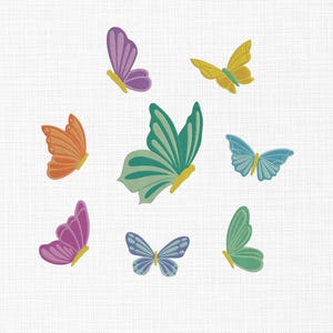 Butterflies Bundle Embroidery Design Butterflies Embroidery Cute Butterfly Embroidery Insects Embroidery Machine Embroidery Design 5 Sizes
