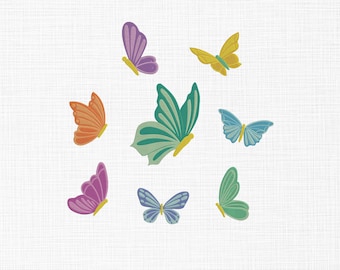 Butterfly Embroidery Designs, Machine Embroidery Pattern (Digital Download
