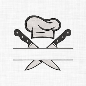 Chef Knifes Embroidery Design Knifes Monogram Embroidery Design Chef Monogram Machine Embroidery Files 5 Sizes Download