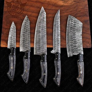 Christmas gift for him, gifts, handmade knives set, kitchen knives, wooden, handle, gift for her, gift for husband, gift for mother, gift for friend, gift for anniversary, gift for wedding, gift for dad,