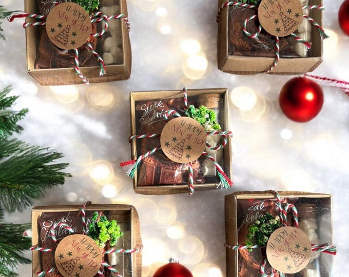 Holiday Hot Chocolate Gift Box: Mini Cocoa Kit with Marshmallows