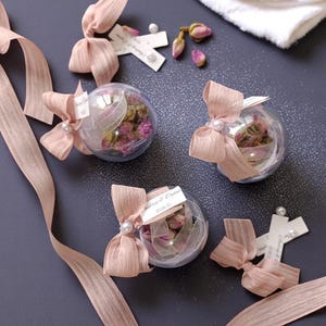 Bomboniera personalizzata per matrimonio / Decorazione con rose secche per gli ospiti / Elegante ricordo per la festa nuziale
