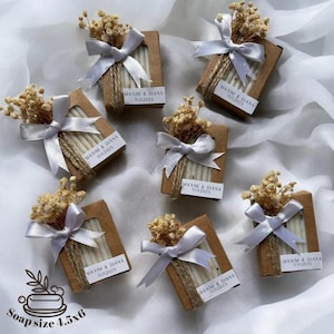 Mini sapone alla lavanda fatto a mano, regalo di nozze o di fidanzamento, sapone alla lavanda personalizzato / bomboniera naturale, perfetto per matrimoni.