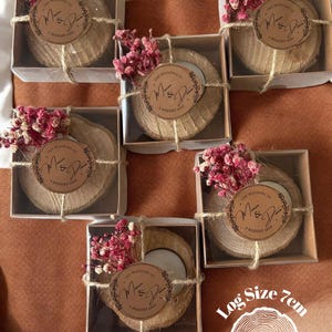 Regalo rustico, bomboniere rustiche, portacandele in legno, regalo personalizzato