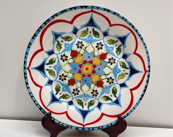 Plato llano de gres Over and Back Tuscany Floral de 26,7 cm (10,5")