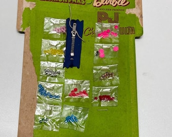 Vintage 1970 Mattel Barbie "Teen Fashion Pak - The Sew In" Set Buttons Beads
