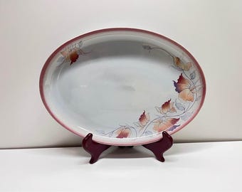 "Denby England Twilight Pattern 12,75 ""Ovale Servierplatte Steingut Floral Botanical."