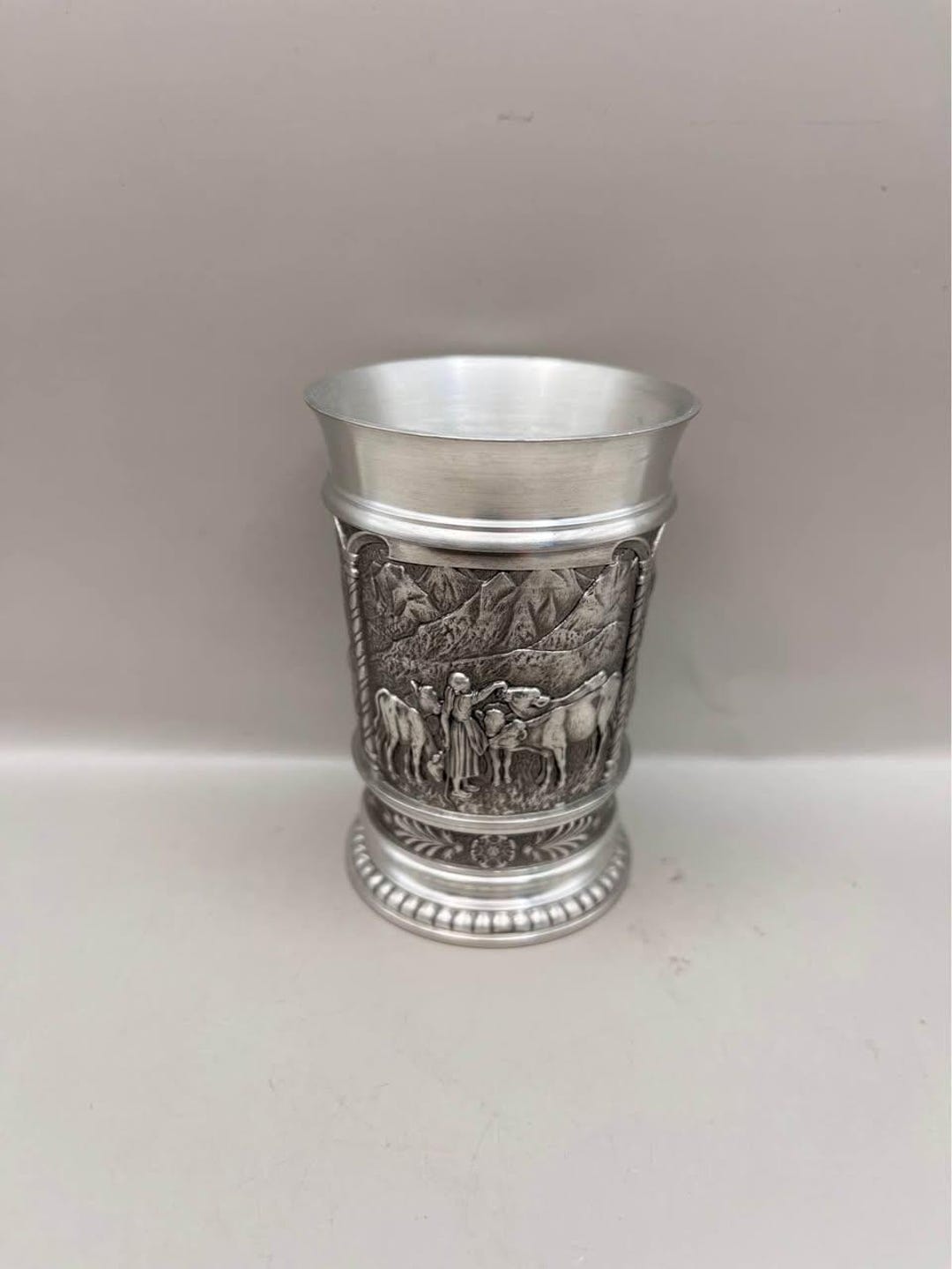 Vintage SKS Zinn 95% Pewter Shot Glass Cup - Etsy