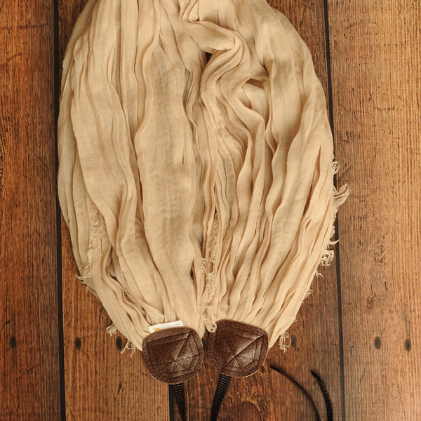 Dark Beige Fringe Camera Strap