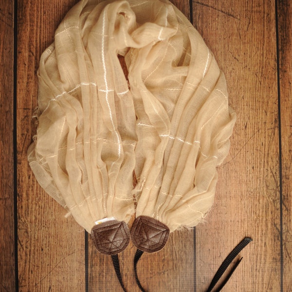 Closeout - Beige Fray Camera Strap