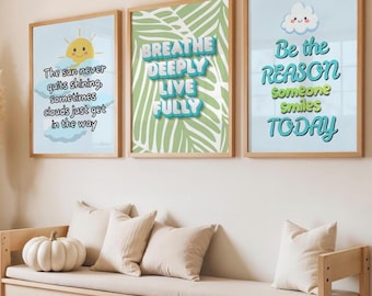 Decoración de pared positiva: Frase inspiradora sobre salud mental (Descarga digital)