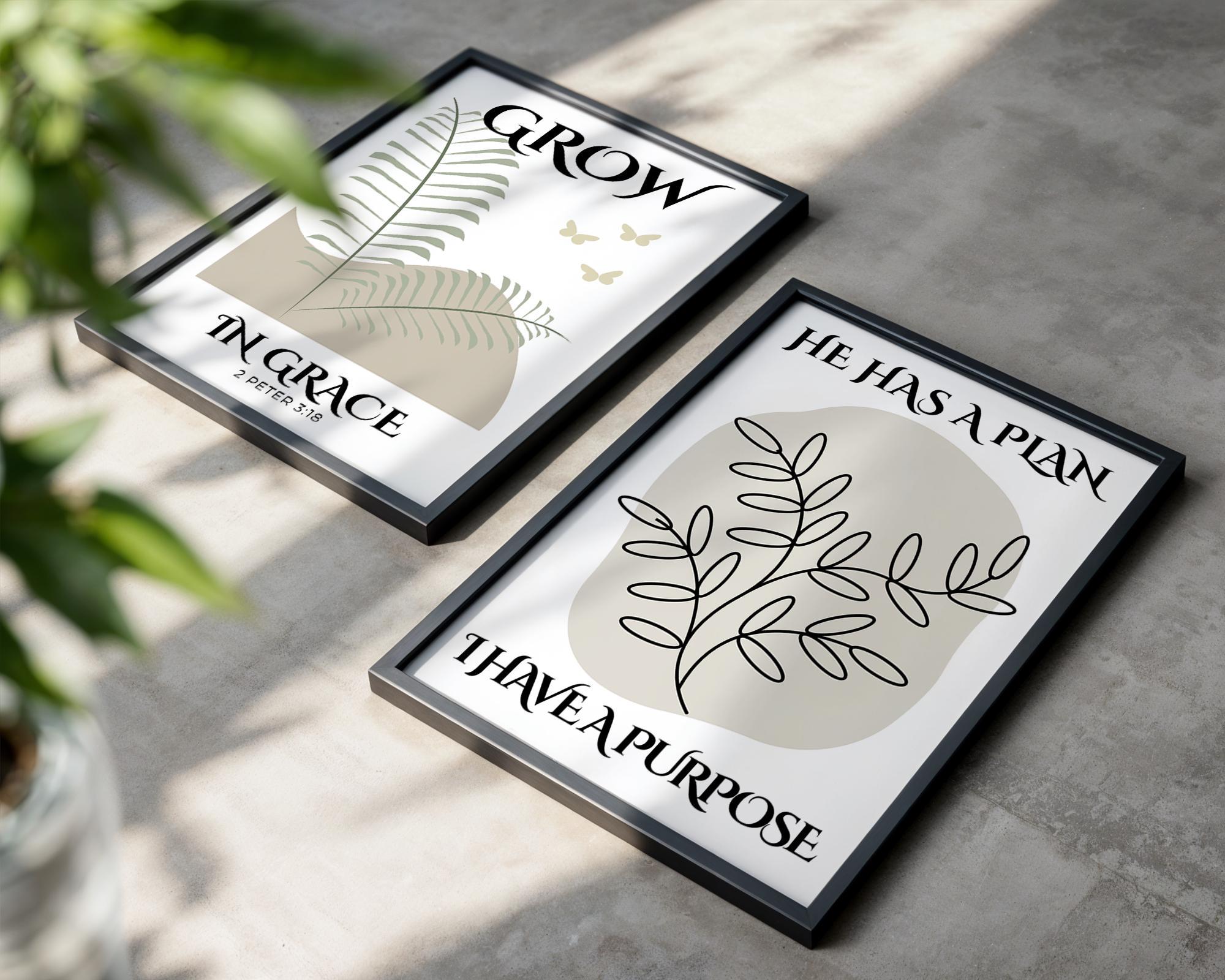 Christian Wall Art Bible Verse Print Digital Download Inspirational ...