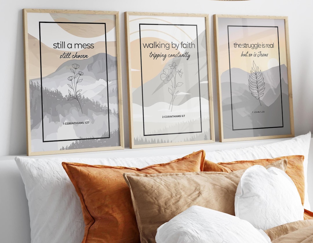 Christian Wall Art Bible Verse Print Digital Download Scripture Home ...