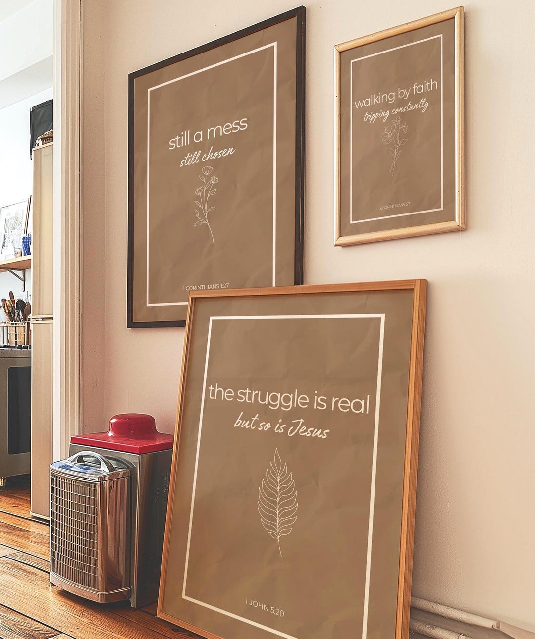 Modern Christian Wall Art: Set of 3 Digital Download Bible Verse Print ...