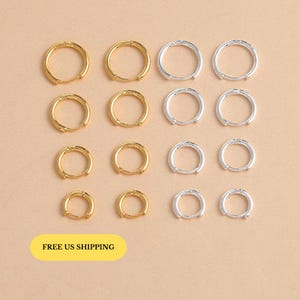 E163 gold huggie hoop earrings for everyday, Small huggie hoops, simple earrings, gold hoop earrings, huggie hoop earrings, gold hoops