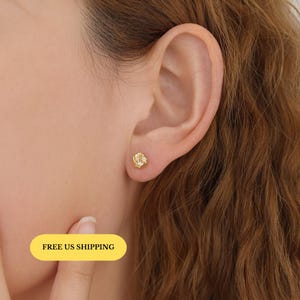E171 love knot stud earring, knot earring, gold knot earrings, dainty stud earrings, gold studs, silver studs, silver earrings, minimalist
