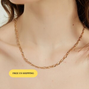 Caroline 14K gold filled necklace, gold necklace, dainty necklace, chain necklace, rolo chain necklace, dainty necklace, layering necklace