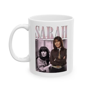 Sarah Jane Smith Mug, Sarah Jane Smith vintage bootleg Mug,  Elisabeth Sladen - Sarah Jane Smith Ceramic Mug, (11oz, 15oz)