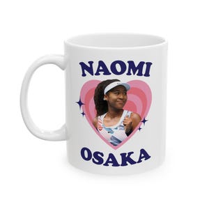 Bold Heart Naomi Osaka Mug, Naomi Osaka Mug, Naomi Osaka Tennis graphic design Ceramic Mug, (11oz, 15oz)