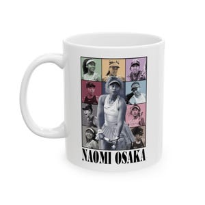 The Eras Tour Naomi Osaka Mug, Naomi Osaka Mug, Naomi Osaka Tennis graphic design Ceramic Mug, (11oz, 15oz)