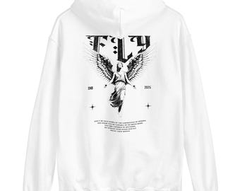 Angel Wings Graphic Hoodie – Unisex Gothic Pullover