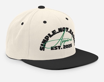 Embroidered Logo Snapback Hat: Minimalist Streetwear Cap