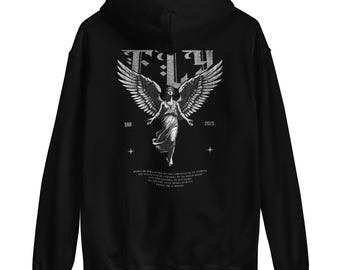 Angel Wings Graphic Hoodie – Unisex Streetwear Pullover