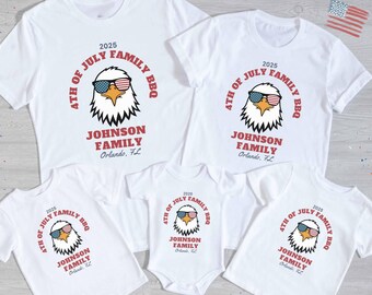 4th of July Matching Shirts, Custom 4th of July Family Shirt, Custom Family Last Name Shirts, Personalized Matching T-Shirt, Family Reunion