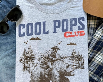 Cool Pops Club Shirt, Cool Dad Shirt, Funny Grandpa Shirt, Funny Cowboy Pops Shirt, Dad Joke T-Shirt, Gift for Grandpa, Father's Day Gift